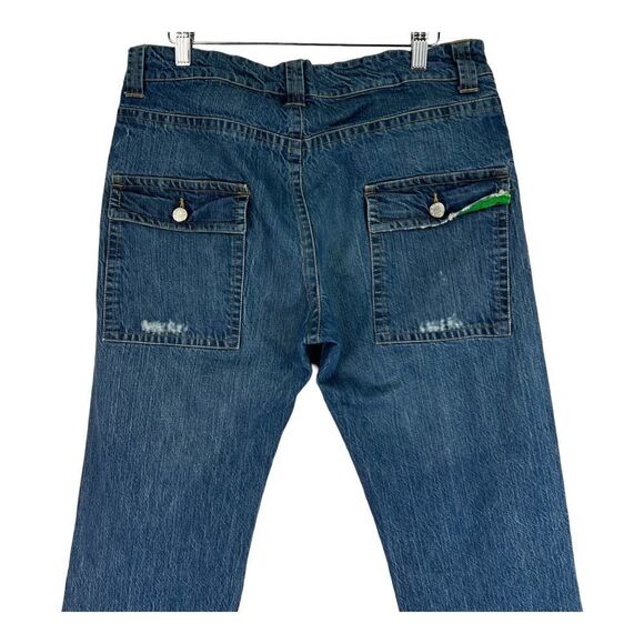 Vintage BLOCK 60 Men’s Blue Cotton Straight Leg Jeans US 33 Made in Italy | $500 - Picture 9 of 14